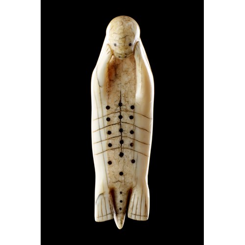 Fine Large and Rare Inuit Amulet of a Seal